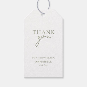 Etiqueta Para Presente Chá de panela moderno, mínimo, "OBRIGADO"