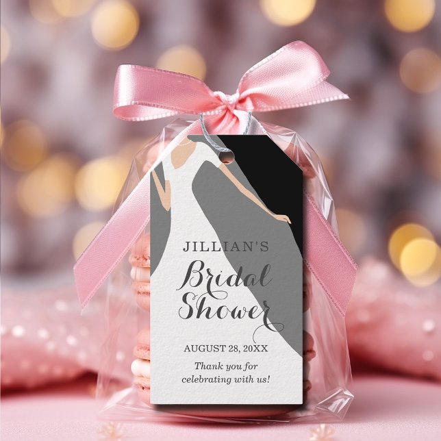 Etiqueta Para Presente Chá de panela Negro Obrigado (Criador carregado)