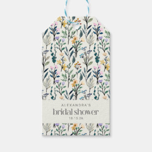 Etiqueta Para Presente Chá de panela Personalizado de Flor Selvagem de Bo