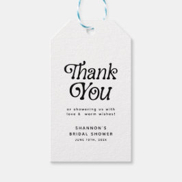 Etiqueta Para Presente Chá de panela Retroativo Mínimo Preto e Branco