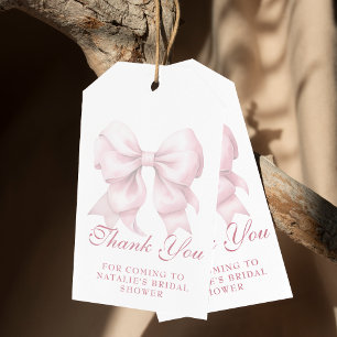 Etiqueta Para Presente Chá de panela Rosa Personalizado Obrigado