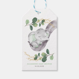 Etiqueta Para Presente Chá Dourado de Jardim Verde-Elefante