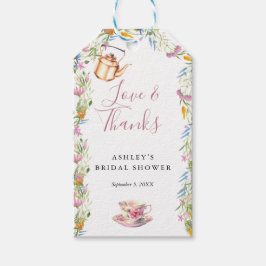 Etiqueta Para Presente Chá Floral | Obrigada Chá de Noiva