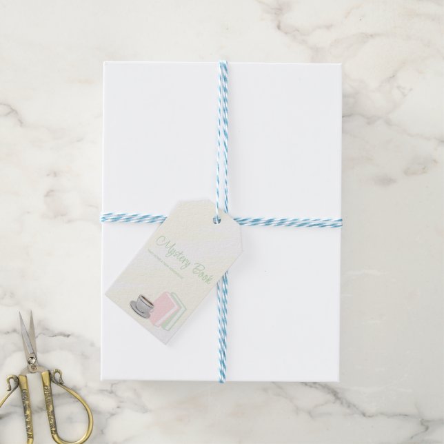 Etiqueta Para Presente Chá & Livros Chá de Noiva Livro Surpresa (Com cordão)