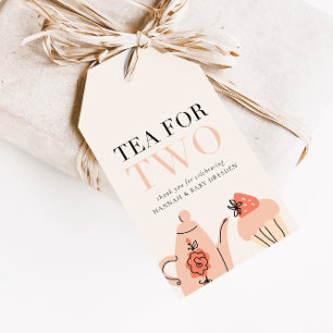 Etiqueta Para Presente Chá para Dois Favor do Chá de fraldas do Tea Par