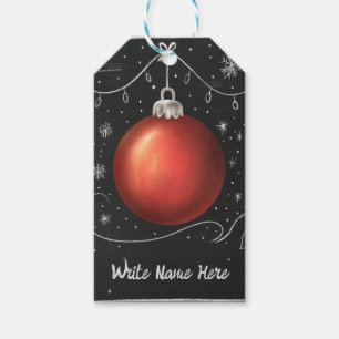 Etiqueta Para Presente Chalkboard Christmas Bauble