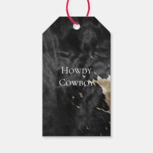 Etiqueta Para Presente Champanhe Dourado Cowboy Cowhide