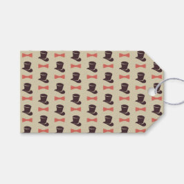 Etiqueta Para Presente Chapéu superior e etiqueta de presente de arco