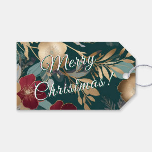 Etiqueta Para Presente Charme Dourado e Vermelho de Natal