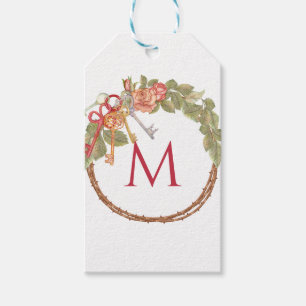 Etiqueta Para Presente Chave e coroa monogramas