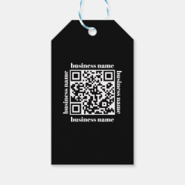 Etiqueta Para Presente Chaveiro de negócios com código QR minimalista eco