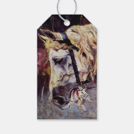 Etiqueta Para Presente Chefe de Cavalo Branco (por Giovanni Boldini)