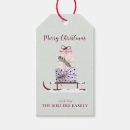 Etiqueta Para Presente Cheio de presentes, verde-claro