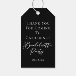 Etiqueta Para Presente Chic Black White Bachelorette Party Personalized
