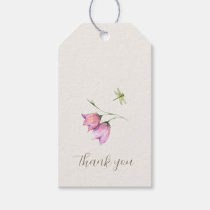 Etiqueta Para Presente Chic Floral Tendências Bugs Floresta Obrigado