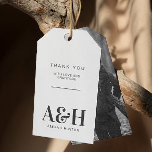 Etiqueta Para Presente Chic Minimalista Simples Elegante De Casamento