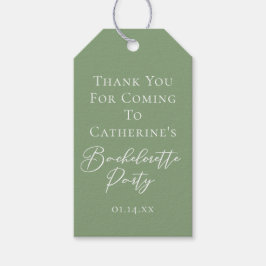 Etiqueta Para Presente Chic Sage Green Bachelorette Party Personalized