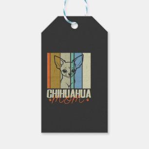 Etiqueta Para Presente Chihuahua Antiga Mãe Amantes de Cães Dia das Mães