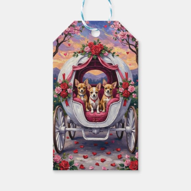 Etiqueta Para Presente Chihuahua Dog Valentine's Day (Frente)