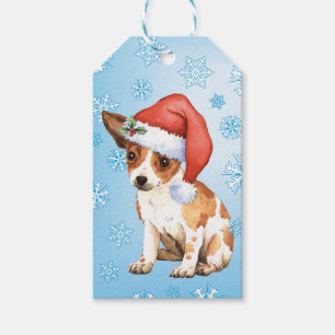 Etiqueta Para Presente Chihuahua feliz de Howlidays