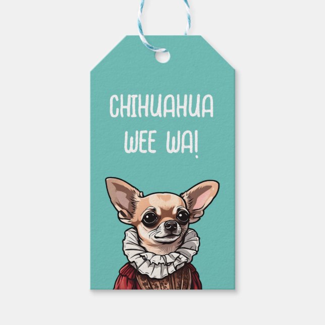Etiqueta Para Presente Chihuahua wee wa (Frente)