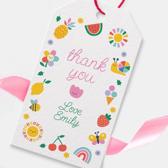 Etiqueta Para Presente Children's Thank You Card, Rainbows and Sunshine (Criador carregado)