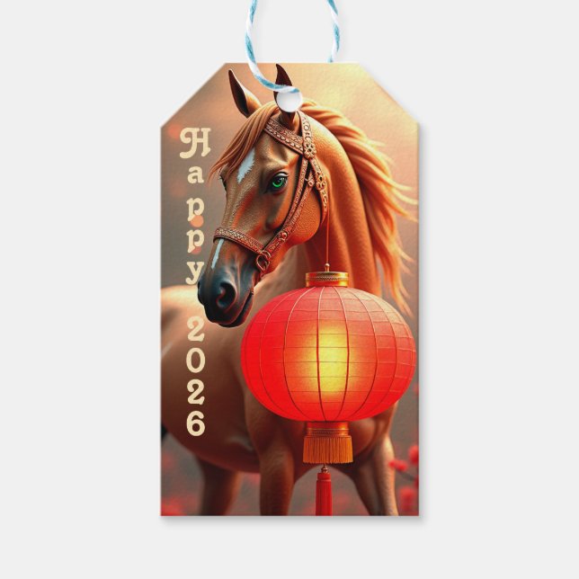 Etiqueta Para Presente Chinês personalizado novo ano 2026 (Frente)