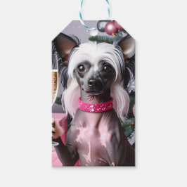 Etiqueta Para Presente Chinese Crested Christmas