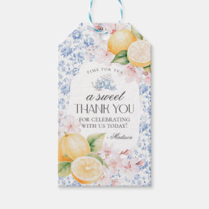 Etiqueta Para Presente Chinoiserie Lemon Tea Floral Toile Tag