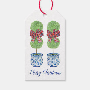 Etiqueta Para Presente Chinoiserie Topiary Christmas Gift Tag, Ginger Jar