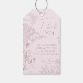 Etiqueta Para Presente Chique Moderno Toile de Jouy Chá de Noiva de Pique