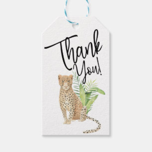 Etiqueta Para Presente Chita, Leopardo, Selva, Animais Selvagens