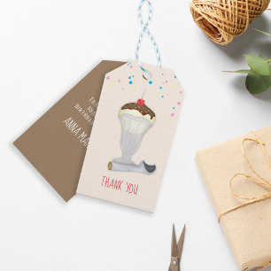 Etiqueta Para Presente Chocolate de Sorvete minimalista com Sorvete simpl