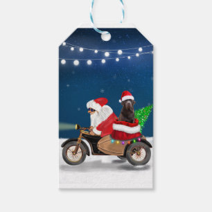 Etiqueta Para Presente Chocolate Labrador Cão Natal Papai Noel