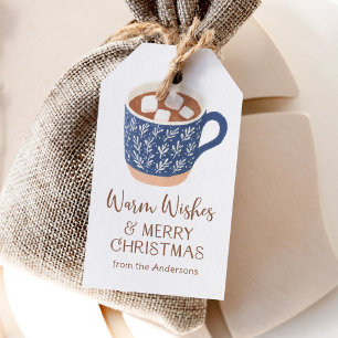 Etiqueta Para Presente Chocolate Quente Votos de Feliz Natal