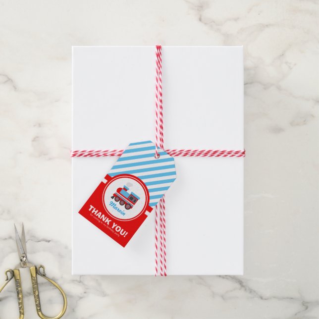 Etiqueta Para Presente Choo Choo Train Obrigado Cartões (Com cordão)