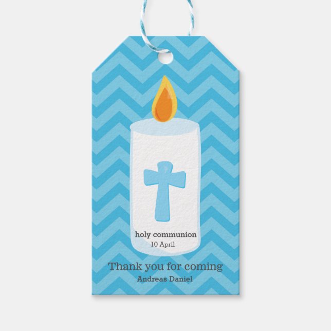 Etiqueta Para Presente Christening Candles (Frente)