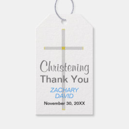 Etiqueta Para Presente Christening Obrigado Silver Cross Blue