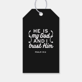 Etiqueta Para Presente Christian Faith Quote – Trust in God Psalm 91:2