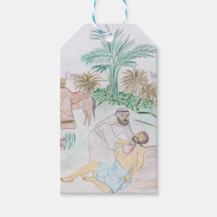 Etiqueta Para Presente Christian Trabalho de arte O bom samaritano