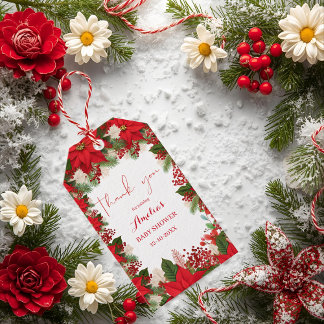 Etiqueta Para Presente Christmas baby shower festive  