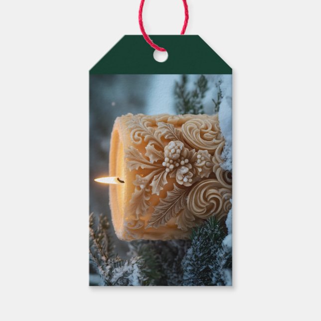 Etiqueta Para Presente Christmas Candle (Frente)