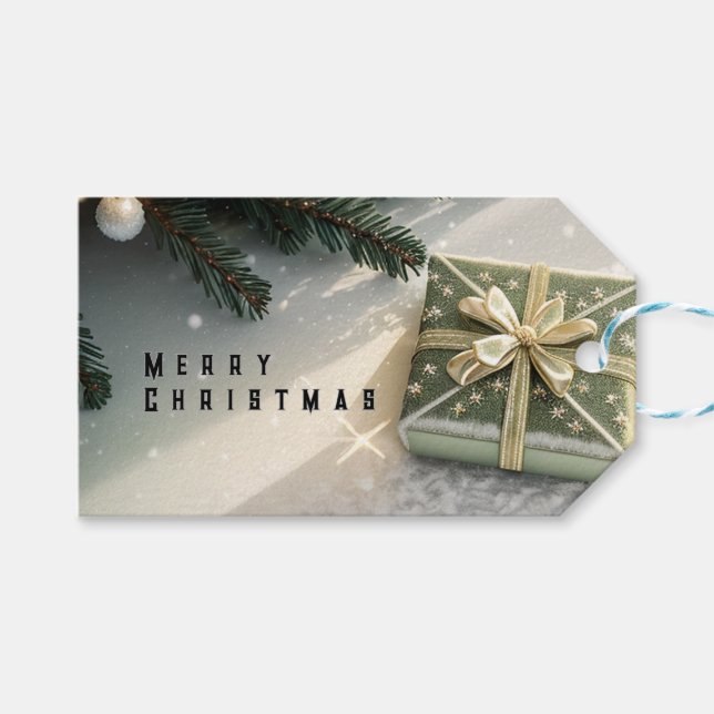 Etiqueta Para Presente Christmas card (Frente (horizontal))