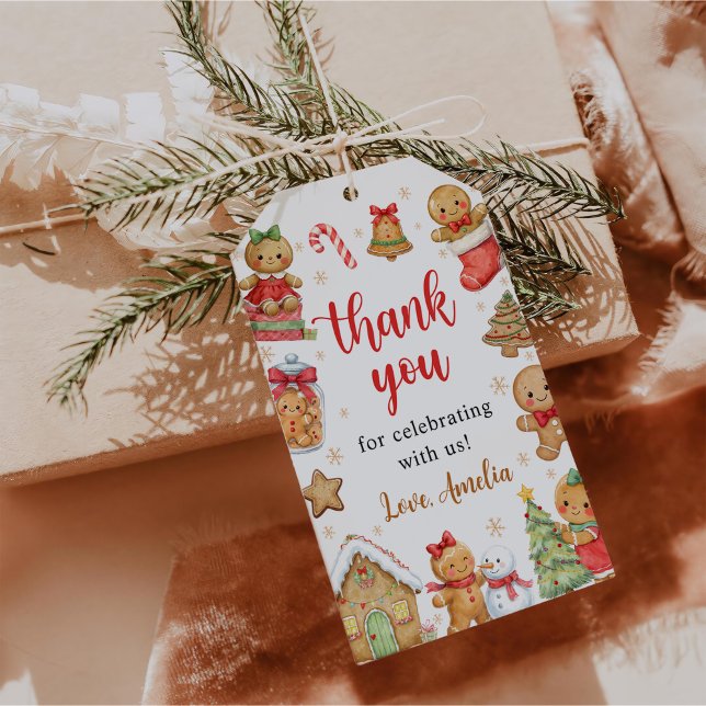 Etiqueta Para Presente Christmas Cookies 1st Birthday Party (Criador carregado)