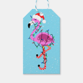 Etiqueta Para Presente Christmas Flamingo