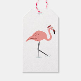 Etiqueta Para Presente Christmas Flamingo