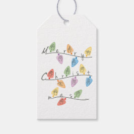 Etiqueta Para Presente Christmas Lights in Sign Language