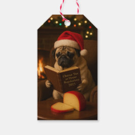Etiqueta Para Presente Christmas Pug Christmas gift bag