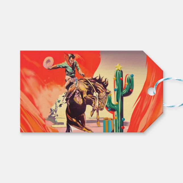 Etiqueta Para Presente Christmas Rodeo (Frente (horizontal))