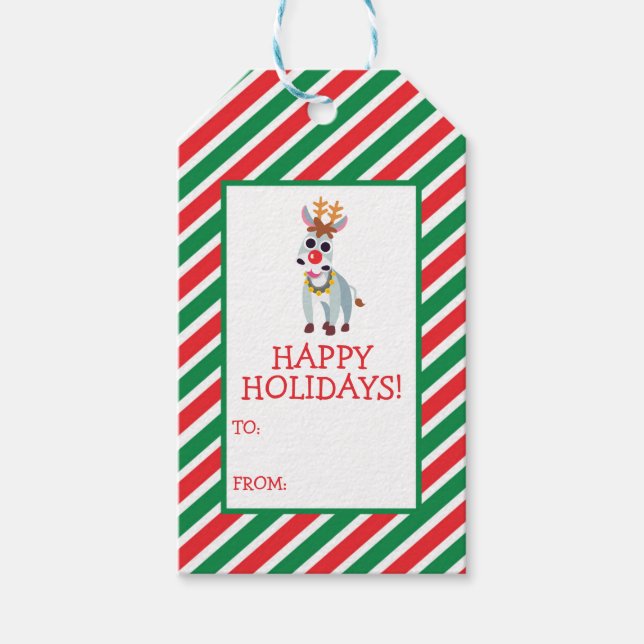 Etiqueta Para Presente Christmas Shane, o Donkey (Frente)